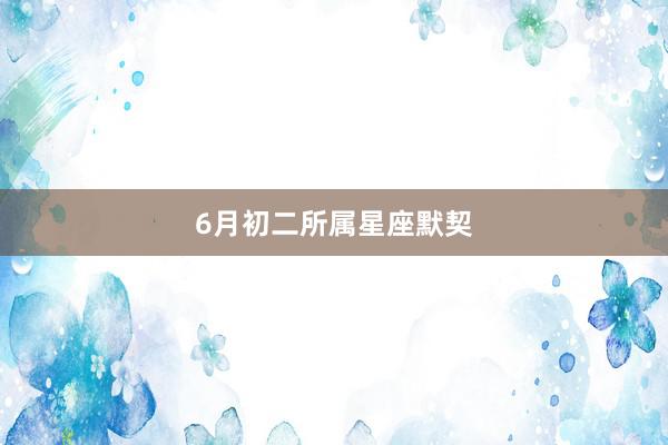 6月初二所属星座默契